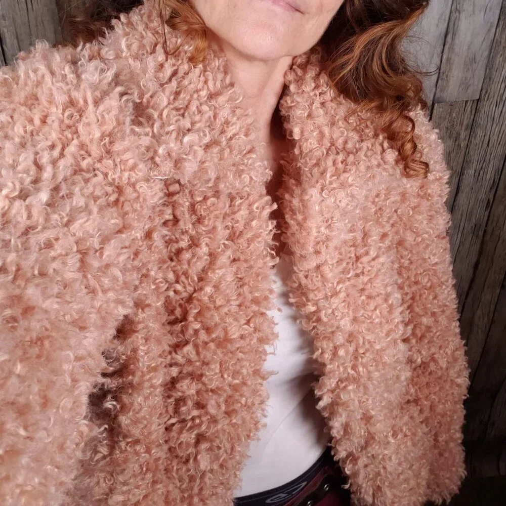 NOIZE Kelly Faux Fur Collared Jacket - L